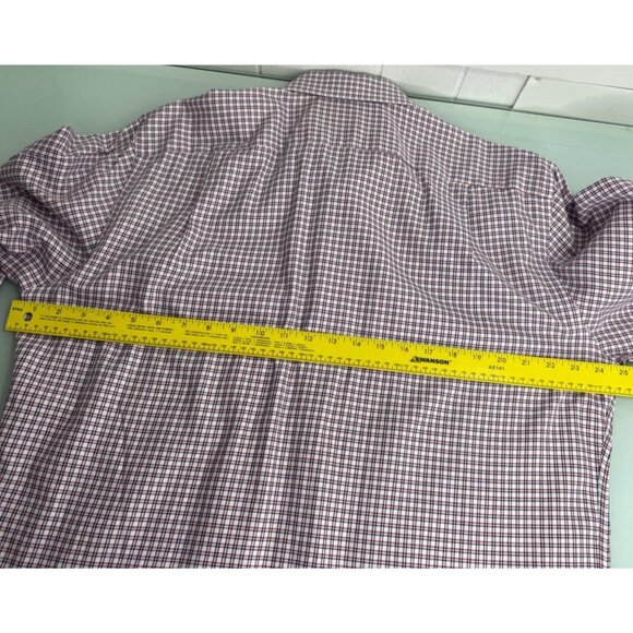 Hammer Made Men Shirt 17 43 Flip Cuff Long Sleeve Button Up Red White Blue - Picture 5 of 10